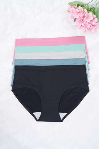 Seamless Bonded Hipster Panty - Black, Lily Mongolia, Grey, Turquoise & Mauve