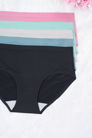 Seamless Bonded Hipster Panty - Black, Lily Mongolia, Grey, Turquoise & Mauve