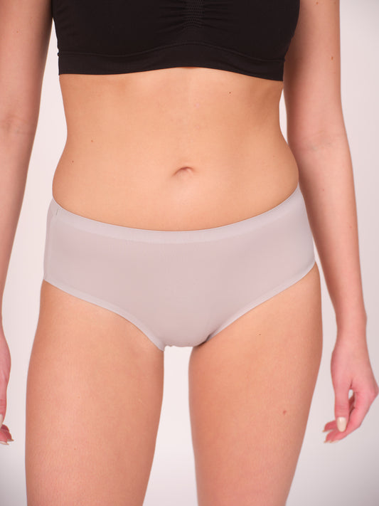 Seamless Bonded Hipster Panty - Grey