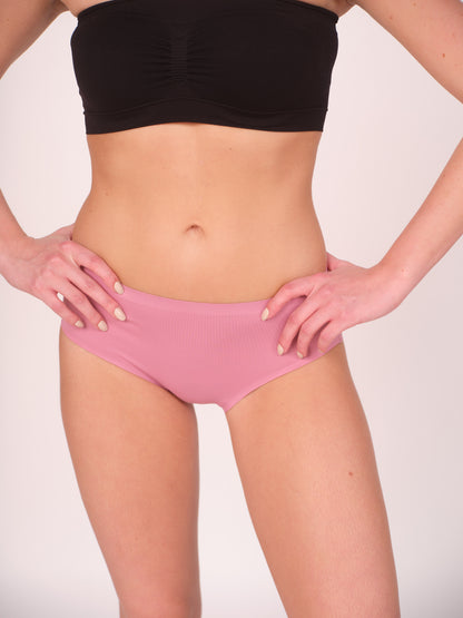 Munns & Mars Pack o 5 Seamless Bonded Hipster Panty - Grey, Grey, Mauve, Mauve, Turquoise