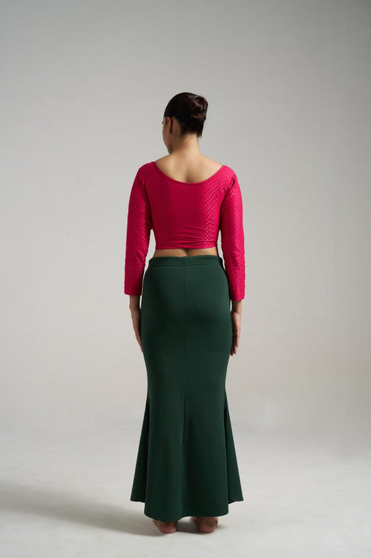 Munns & Mars Saree Shapewear Polyester Fish Cut - Green