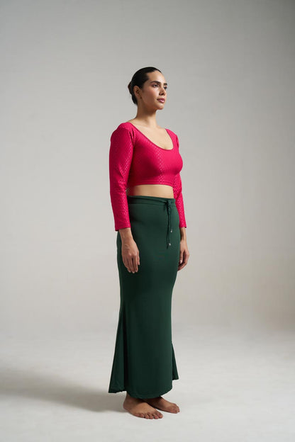 Munns & Mars Saree Shapewear Polyester Fish Cut - Green