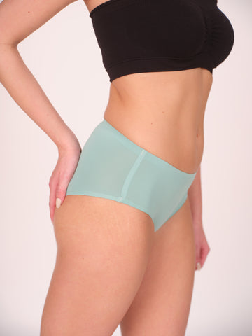 Seamless Bonded Hipster Panty - Turquoise