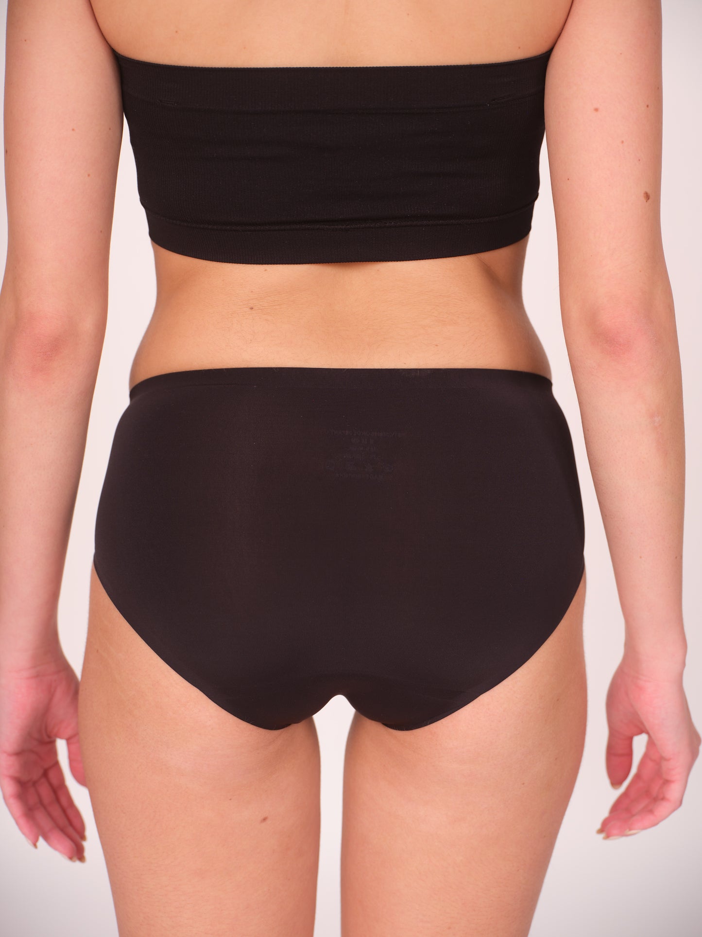 Seamless Bonded Hipster Panty - Black, Black & Black