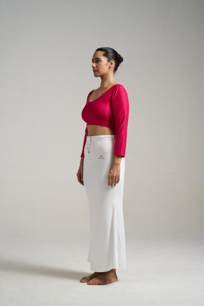 Munns & Mars Saree Shapewear Polyester Fish Cut - White