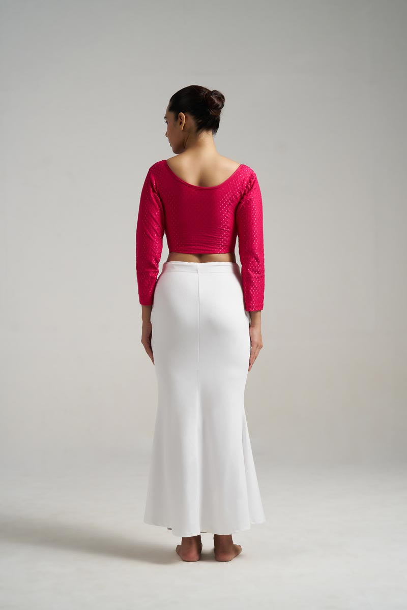 Munns & Mars Saree Shapewear Polyester Fish Cut - White