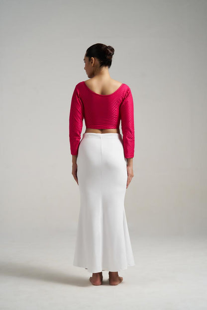 Munns & Mars Saree Shapewear Polyester Fish Cut - White