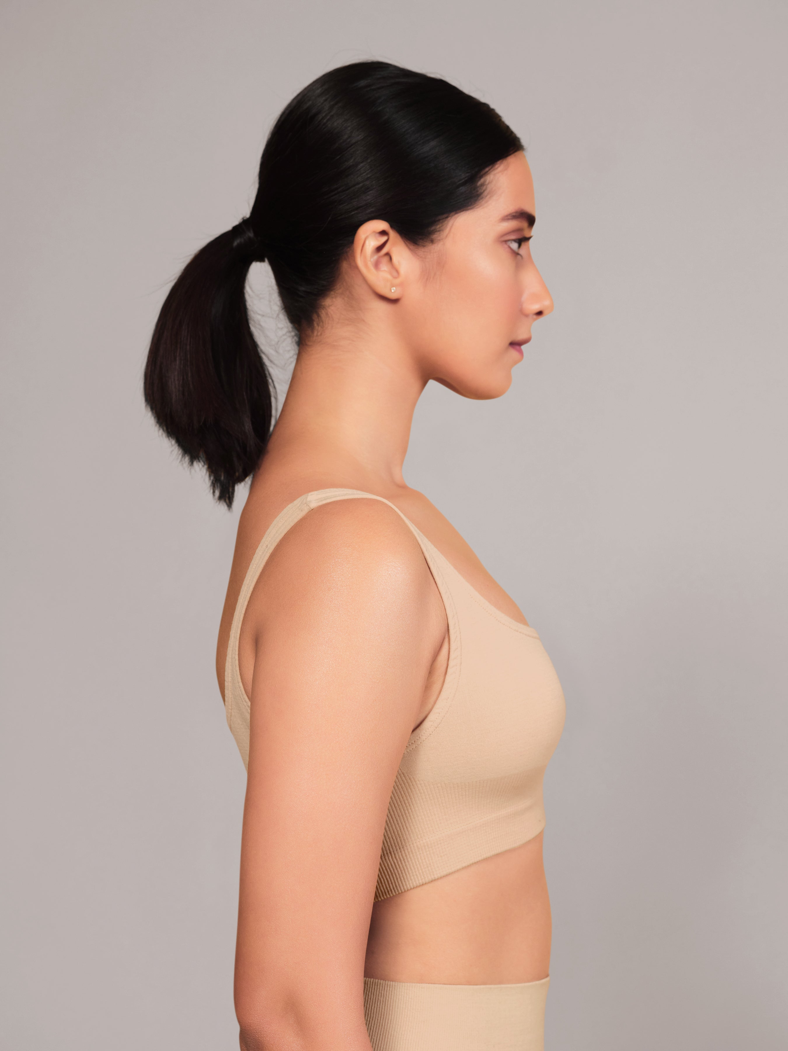 Munns & Mars Teenage Non-Padded Sports Bra - Beige
