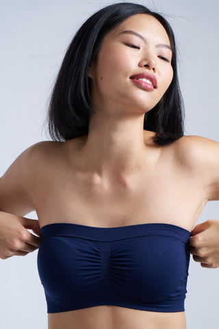 Tube Bra Combo Blue/Beige