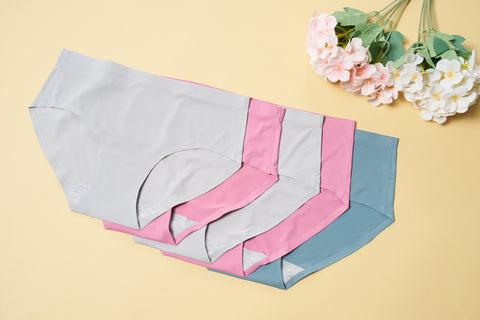 Seamless Bonded Hipster Panty - Grey, Mauve, Grey, Mauve & Lily Mongolia