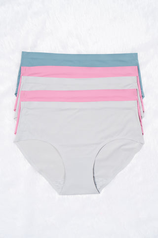 Seamless Bonded Hipster Panty - Grey, Mauve, Grey, Mauve & Lily Mongolia