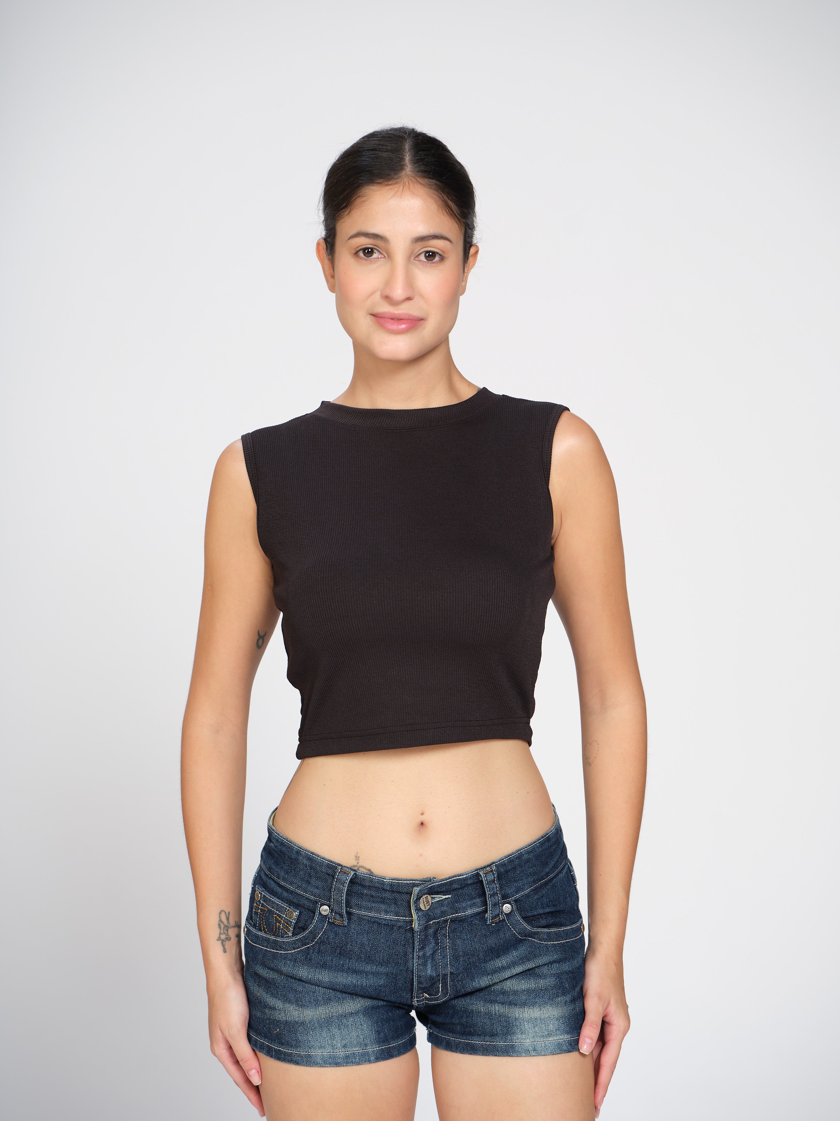 Munns & Mars Womens Casual Wear High Neck Active Tank Top