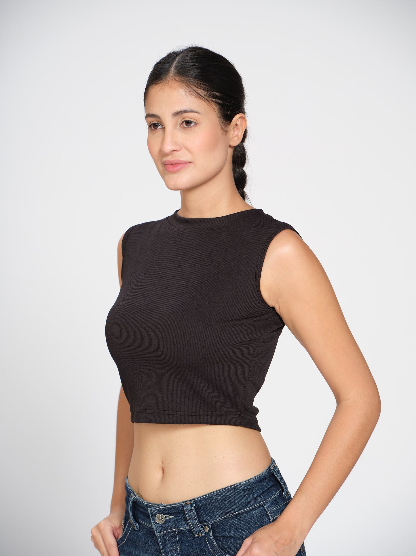 Munns & Mars Womens Casual Wear High Neck Active Tank Top
