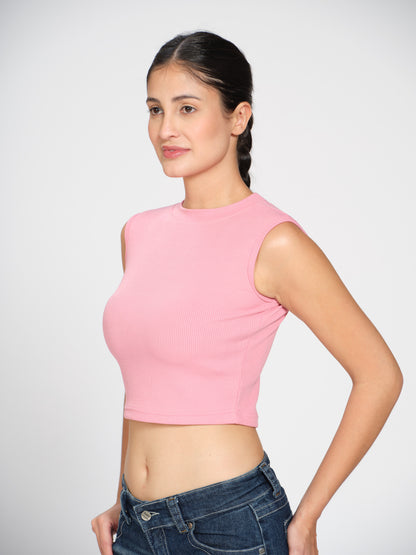 Munns & Mars Womens Casual Wear High Neck Active Tank Top