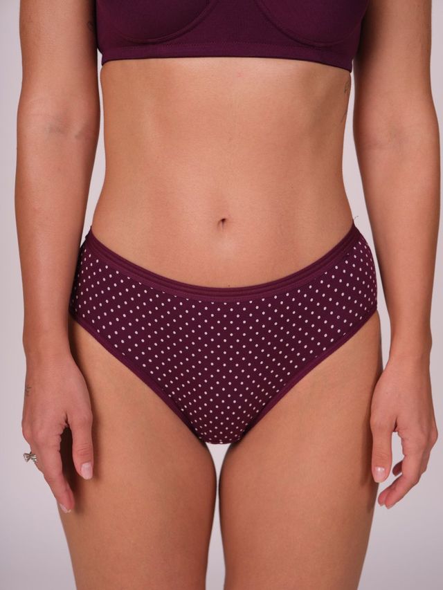 Munns & Mars Lingeries Set- T-shirt Bra & Mid Waist Hipster Panty with Outer Elastic