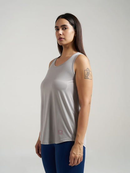 Munns & Mars Womens Activewear Boxpleated Tank Top for Women