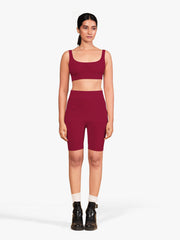 MAROON Sports Bra and Tummy Tucker