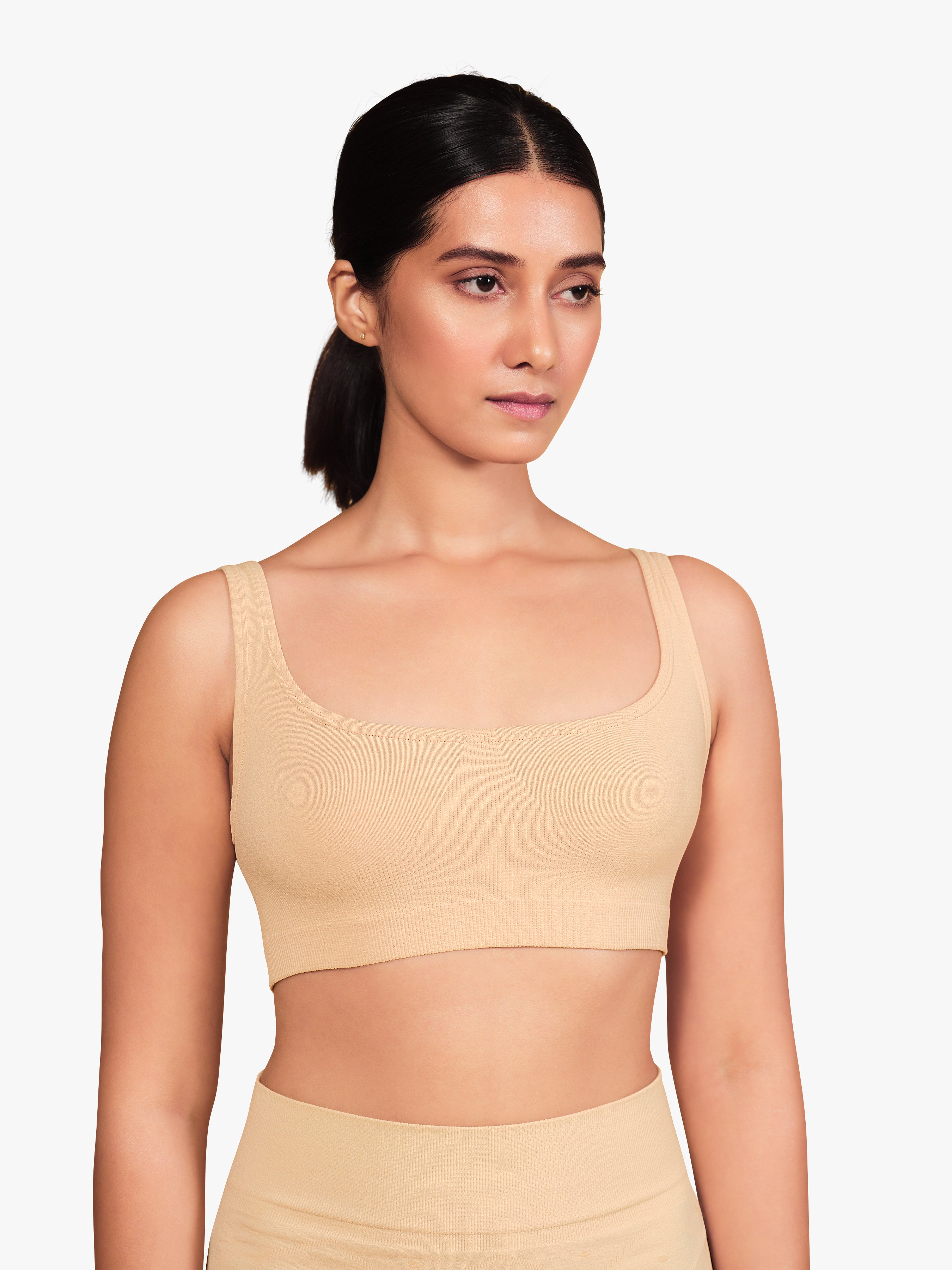 BEIGE Non Padded Sports Bra