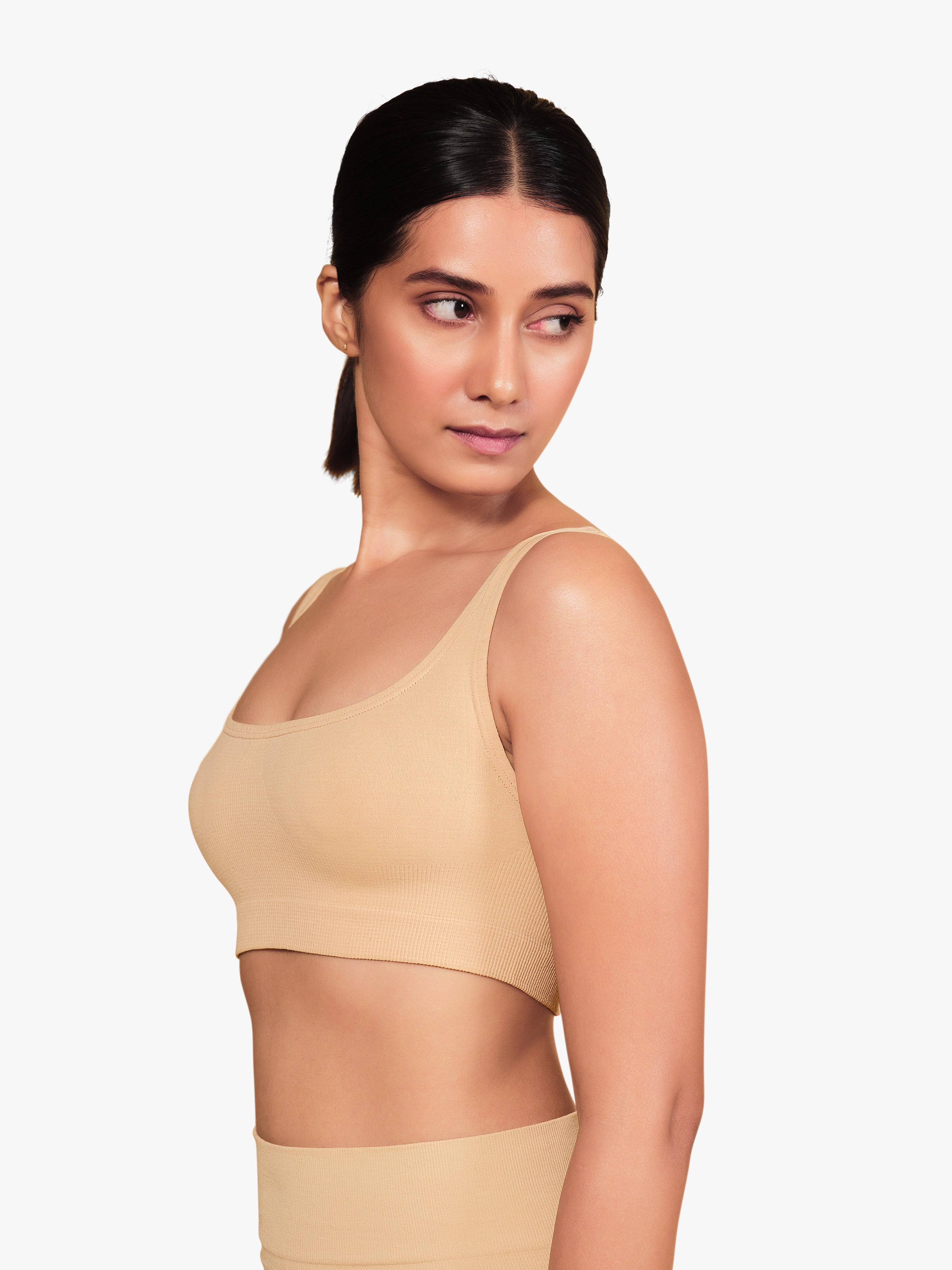 BEIGE Non Padded Full Coverage Bra